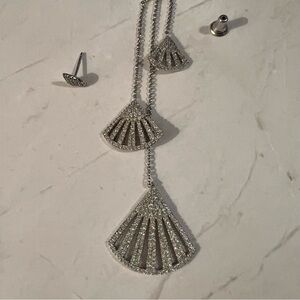 Diamond Fan Earring Genuine